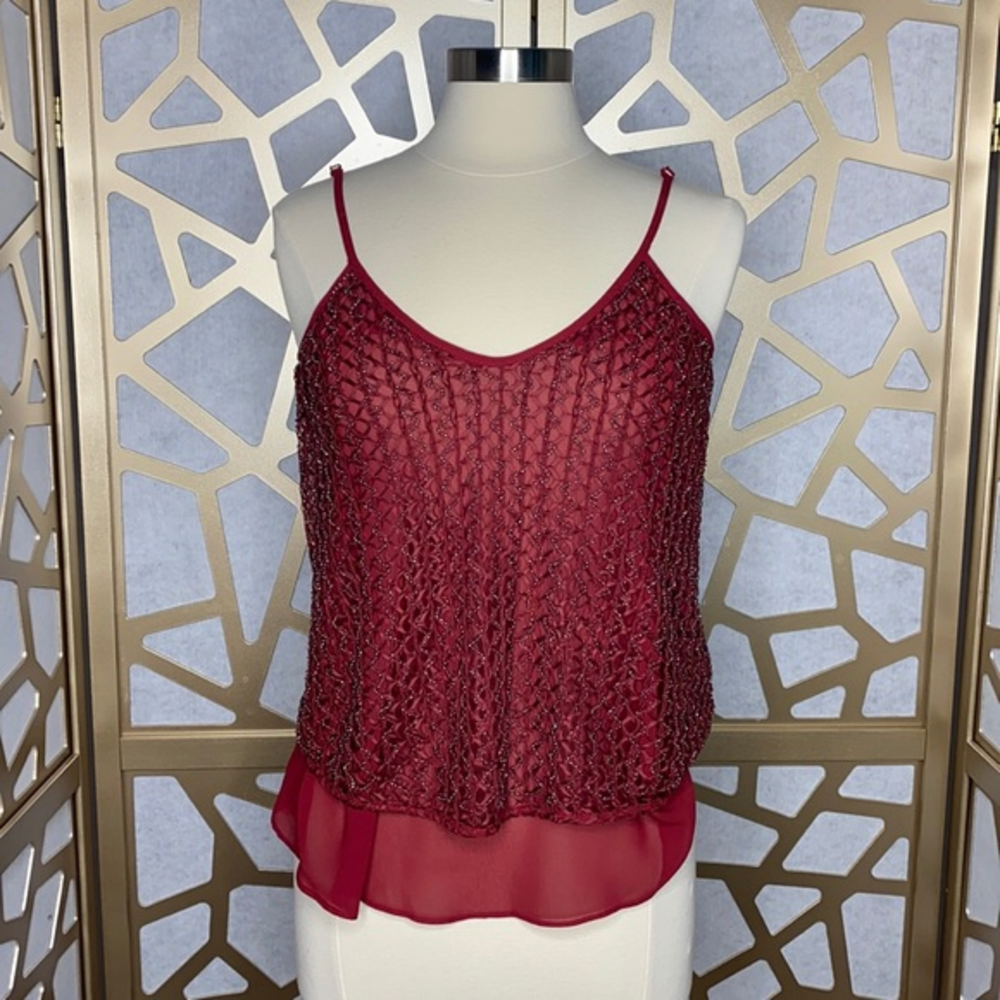 Dina Be Red Sleeveless Blouse
